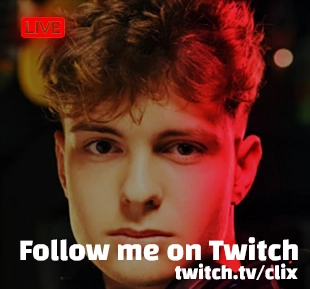 Clix follow me on twitch